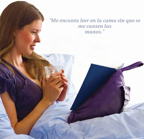 Vista 4 de The Book Seat - Púrpura Aubergine - La forma más cómoda de leer, ¡con las manos libres!