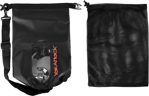 Vista 6 de YakAttack Bolsa de secado enrollable de 5L con válvula de aire, carbono negro, bolsa seca marina impermeable para kayak, canotaje y paddleboarding