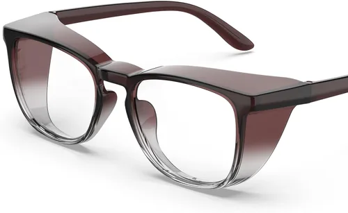 Vista 15 de TOREGE Gafas de seguridad, gafas protectoras de moda con lentes transparentes, antiniebla