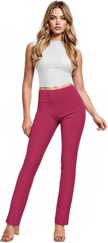 Vista 15 de Hybrid & Company - Pantalones de oficina Millennium ajustados con corte para bota para mujer 10768-negroblanco