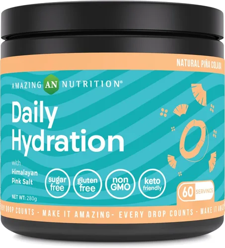 Vista 5 de Amazing Nutrition Hidratación diaria, polvo de electrolitos, 30 porciones, empaquetado con minerales esenciales, sin azúcar, apto para dieta