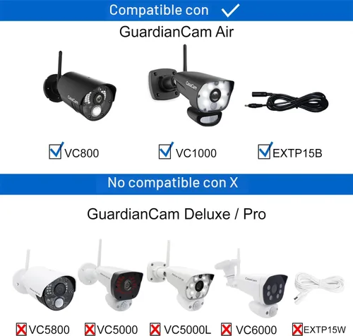 Vista 9 de CasaCam GuardianCam Air Sistema de cámara de seguridad inalámbrica con monitor de pantalla táctil de 7 pulgadas y 2 cámaras de 720p Alimentado