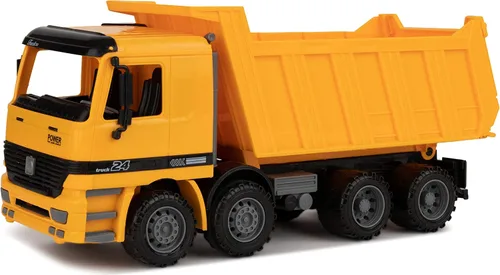 Vista 3 de Toy To Enjoy Juguetes de construcción – Excavadora y camión volquete de juguete para niños (juego de 2) – Garra movible y elevación trasera – Camión