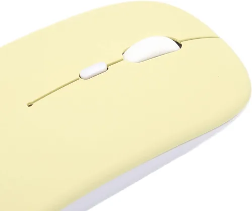Vista 4 de Zyyini - Mouse de 1600 DPI de 3 velocidades, ajustable, óptico, Bluetooth, para computadora, mouse ergonómico, ultrafino, silencioso
