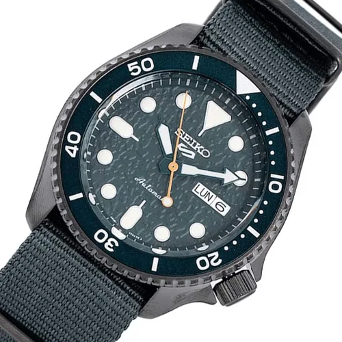 Vista 3 de Seiko 5 Sports SRPD77K1 - Reloj para hombre color verde de acero automático Azul
