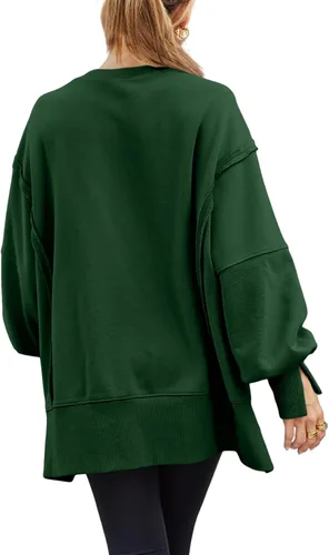 Vista 4 de AUTOMET Womens Oversized Crewneck Sweatshirts Casual Long Sleeve Shirts Loose Fit Hoodies 2024 Winter Outfits Fashion Clothes