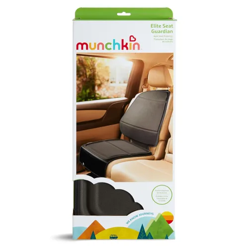 Vista 5 de Munchkin Protector de asiento de coche para niños, protector de asiento Elite con tela Grime Guard, gris oscuro