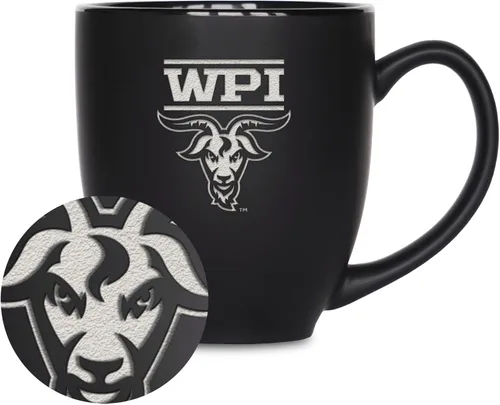 Vista 60 de Rico Industries - Taza de cerámica mate negra con grabado láser estándar de 15oz para NCAA (escuelas T & U) - Para bebidas calientes o frías
