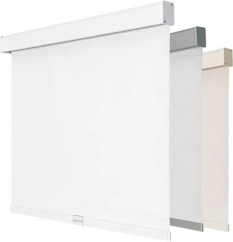 Vista 25 de Joydeco Persianas enrollables 100% opacas sin cordones para ventanas, persianas de parada libre, protección UV, persianas de tejido natural