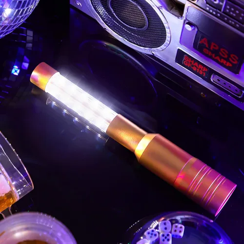 Vista 7 de Lewtemi 4 piezas de luces de botella para niña, luces estroboscópicas de servicio de botella de bastón, luces de servicio recargables de champán