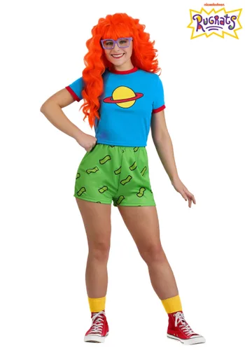 Vista 3 de Disfraz de Chuckie para Mujer de Nickelodeon Rugrats Multicolor
