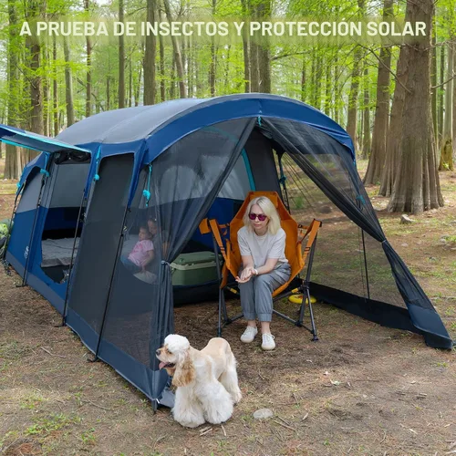 Vista 3 de TIMBER RIDGE 8 Person Family Camping Tent with Screen Porch