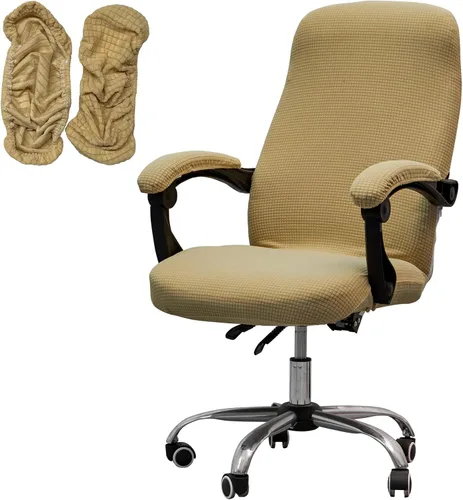 Vista 17 de Melaluxe Funda para silla de oficina con fundas para reposabrazos, funda elástica universal para silla de escritorio, fundas para silla