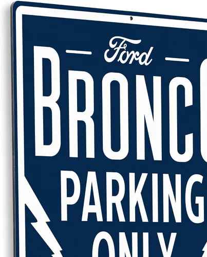 Vista 27 de Ford Logo Evolution - Letrero de metal vertical en relieve – Letrero vintage de Ford para garaje o cueva de hombre