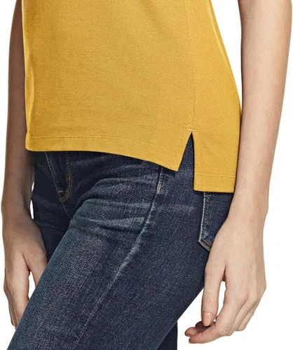 Vista 4 de TSLA Camisa polo clásica de manga corta para mujer, camisa de verano con cuello piqué de algodón dinámico, mezcla de algodón