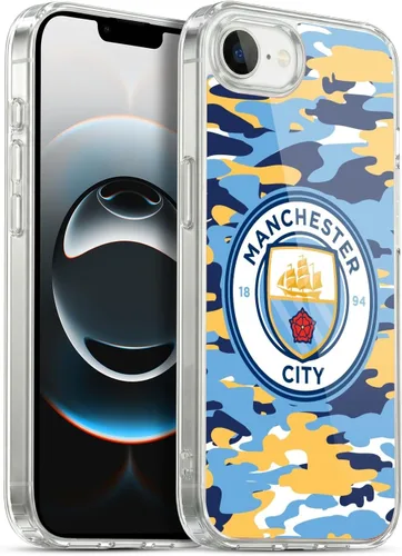 Vista 277 de Head Case Designs Funda de gel con licencia oficial del Manchester City Man City FC Blue Moon Badge Camou [protección de grado militar] compatible