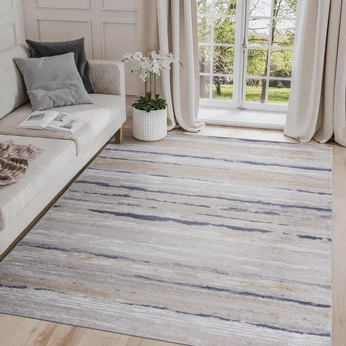 Vista 15 de NAAR PAYAS - Alfombra de área de 2 x 3 pies, diseño geométrico beige para sala de estar, dormitorio y comedor