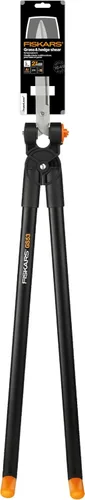 Vista 7 de Fiskars PowerLever 1001565 - Tijeras multifuncionales para setos y césped, alcance de hasta 8.2 ft, color negro/naranja