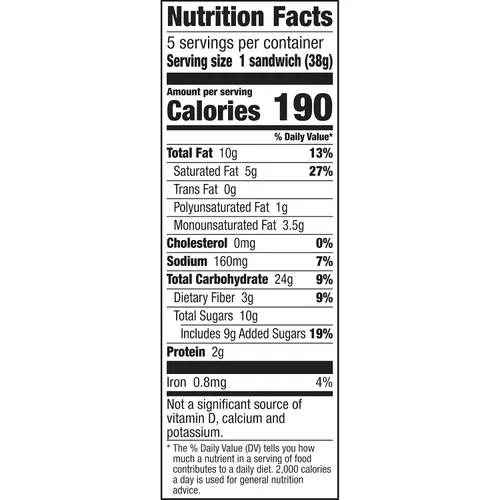 Vista 5 de Nature Valley Sándwiches de galletas, mantequilla de coco, aperitivos, 5 unidades, 6.75 onzas