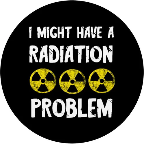 Vista 3 de I Might Have A Radiation Problem Nuclear Fallout Symbol MRI PopSockets Grip and Stand para teléfonos y tabletas