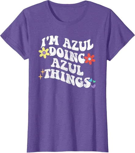 Vista 24 de Retro Groovy Im AZUL Doing AZUL Things - Camiseta divertida para el día de la madre, Negro