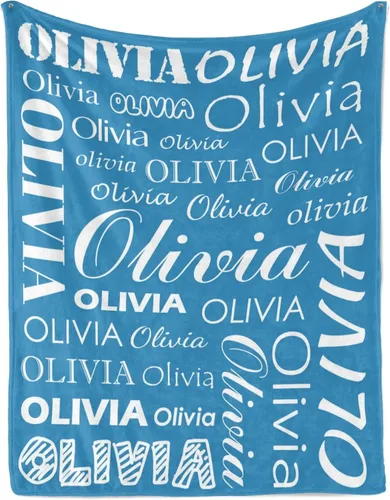 Vista 20 de Manta personalizada con nombre para niños y adultos, manta de franela personalizada con nombre