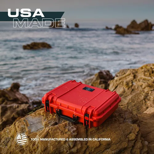 Vista 6 de Seahorse Caja protectora resistente 710 con espuma Accuform, aprobada por la TSA, especificaciones mil, resistente al agua IP67, fabricada en Negro