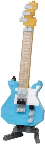 Vista 2 de nanoblock - Instrumentos - Guitarra Eléctrica Azul Pastel, Serie Colección Kit de Construcción Guitarra Eléctrica Pastle
