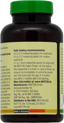 Vista 3 de Nekton Polen para pájaros 90 g/ 3.1oz