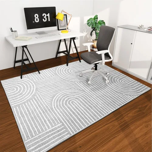 Vista 35 de Tapete para silla de oficina para suelo de madera dura, 48"x36" tapete protector de escritorio de computadora de fácil deslizamiento para silla Hoja