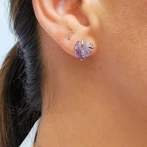Vista 91 de Juego de joyas de piedras preciosas crudas reales con plata de ley 925 chapada en oro real, collar y aretes de piedra natal, regalo para ella por