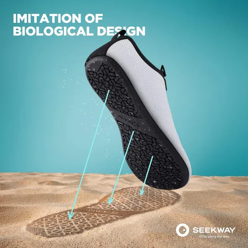 Vista 2 de Seekway - Zapatos de agua para hombres o mujeres adultos, tipo calcetín, de secado rápido, sensación de pie descalzo, ideales para la playa, nadar