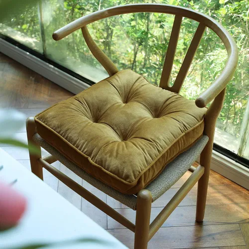 Vista 14 de vctops Almohadillas de Silla de Terciopelo Suave con Lazos Cómodo Cojín de Asiento Sólido para Sillas de Comedor, Sillas de Oficina, Pisos de Madera