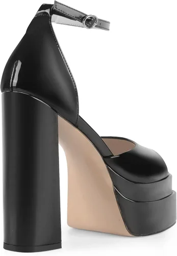 Vista 6 de ANN CREEK Zapatos de tacón grueso con plataforma para mujer con plantilla acolchada suave, cómodos y a la moda