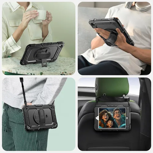 Vista 6 de SEYMAC para iPad mini 5/ Mini 4 Funda de 7.9 Pulgadas, Funda Protectora de Cuerpo Completo Resistente a Golpes con Protector de Pantalla, Soporte