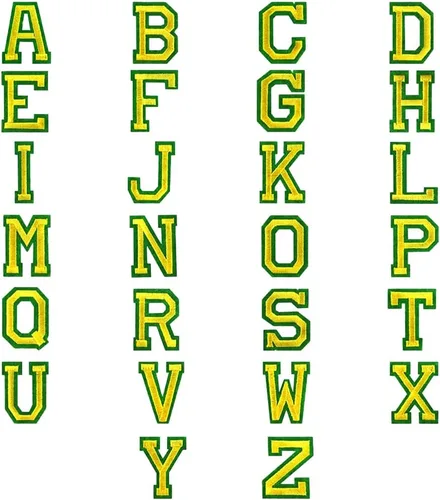 Vista 17 de Locomo - Parche para planchar con letras individuales del alfabeto, parche bordado de la A a la Z, insignia de nombre, adorno de apliques