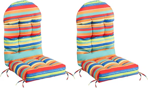 Vista 26 de FUNBERRY - Cojín para silla Adirondack, cojines gruesos y cómodos para mecedora, antideslizante, con protector contra decoloración, impermeable