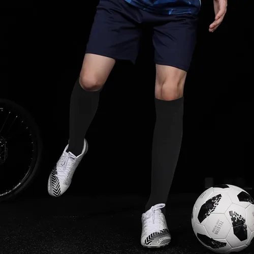 Vista 2 de GRAPMKTG Paquete de 3 calcetines de fútbol, béisbol, sóftbol para jóvenes, mujeres y hombres, calcetines de fútbol hasta la rodilla para niños