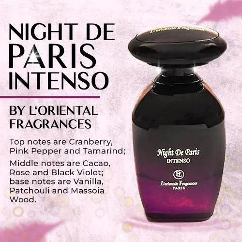 Vista 6 de L'ORIENTALE FRAGRANCES Night De Paris Intenso Eau de Parfum en espray para hombre, 3.4 onzas