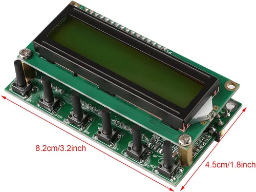 Vista 3 de Walfront Kit receptor de radioaficionado de onda corta digital AD9850 Placa de módulo con pantalla LCD generador DDS 6 bandas 0 ~ 55MHz