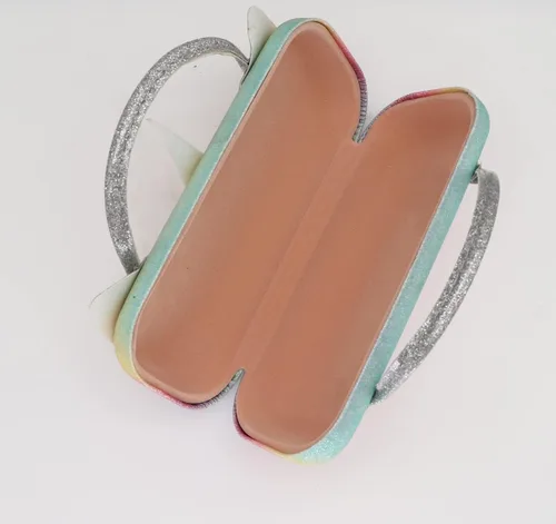 Vista 4 de Newfancy Estuche para gafas con holograma para mujeres, niños, niñas, niños, estuche para gafas, holograma deslumbrante, brillante, carcasa rígida