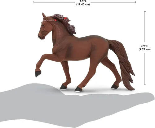 Vista 3 de Safari Ltd. Figura de caballo caminante de Tennessee – Figura realista de 5.25 pulgadas – Juguete educativo para niños, niñas y niños a partir de 3