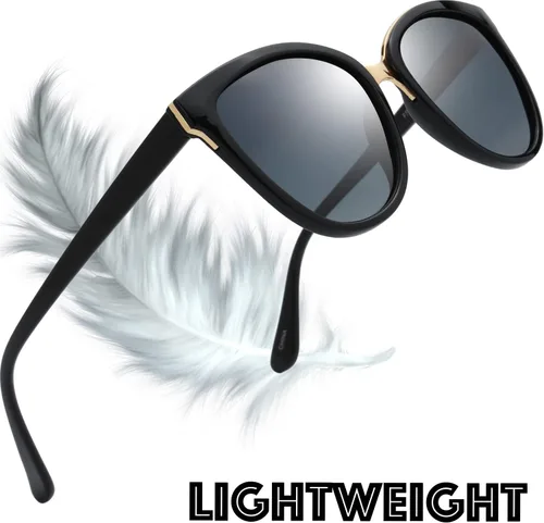 Vista 6 de The Fresh Lentes de sol polarizados con punta de diseño de ojo de gato FR17266P