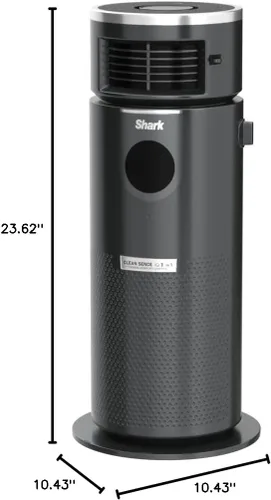 Vista 14 de Shark HC451 Purificador de aire 3-en-1 Clean Sense, calentador y ventilador, filtro HEPA, 500 pies cuadrados, oscilante, para habitación pequeña