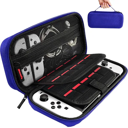 Vista 15 de daydayup Switch Carrying Case Compatible with Nintendo Switch 2, with 24 Games Cartridges Protective Hard Shell Travel Carrying Case Pouch for