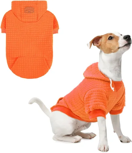 Vista 9 de BEAUTYZOO - Sudadera con capucha para perros con agujero para correa y bolsillo, suéteres para perros pequeños, medianos y grandes, niños y niñas