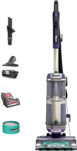 Vista 12 de Shark AZ2001AMZ Vertex DuoClean PowerFins Aspiradora vertical, con sistema elevador eléctrico y cepillo autolimpiable, Lila Oscuro, 1 qt