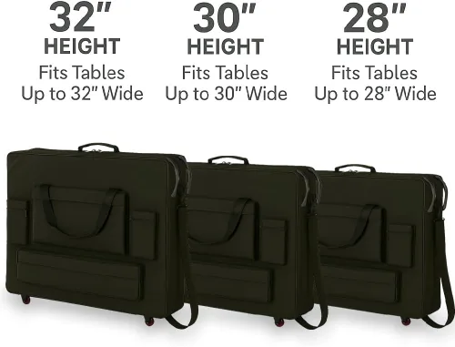 Vista 8 de Funda de transporte portátil de lujo para mesa de masaje con ruedas, bolsa de viaje de nailon resistente con correa para el hombro y bolsillos, se
