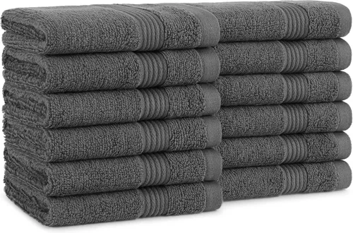 Vista 28 de Juego de toallas de baño Arkwright de 4 piezas - 100% algodón súper suave, 600 GSM de secado rápido y absorbente, artículos de lujo para baño