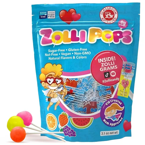 Vista 21 de Zollipops Paletas Clean Teeth, sabores tropicales, 16 onzas